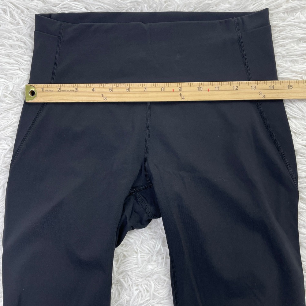 Lululemon Pants Womens 8 Black‎ Mix & Mesh Crop 21" Leggings Yoga Luxtreme Gym - Picture 4 of 10